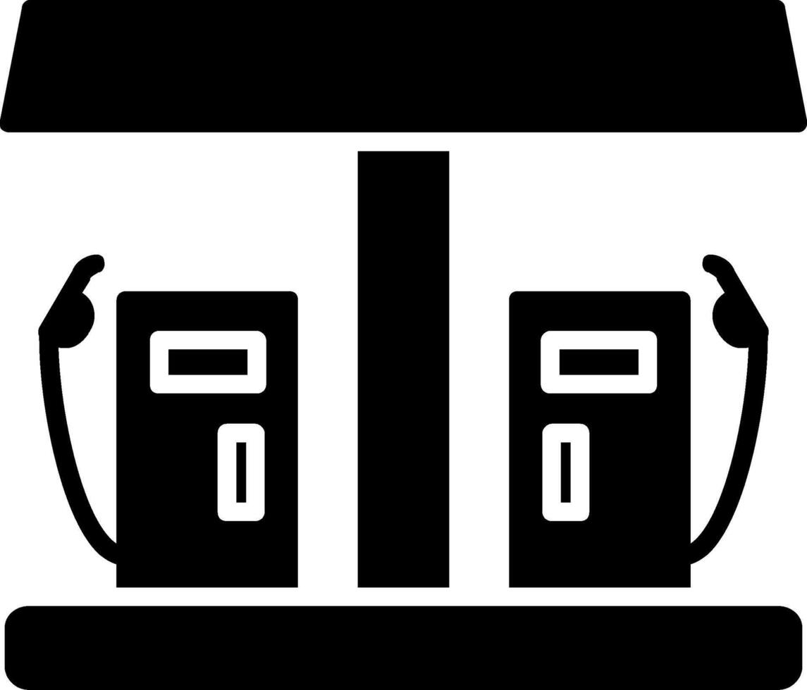 Gas Station Glyph Icon vector