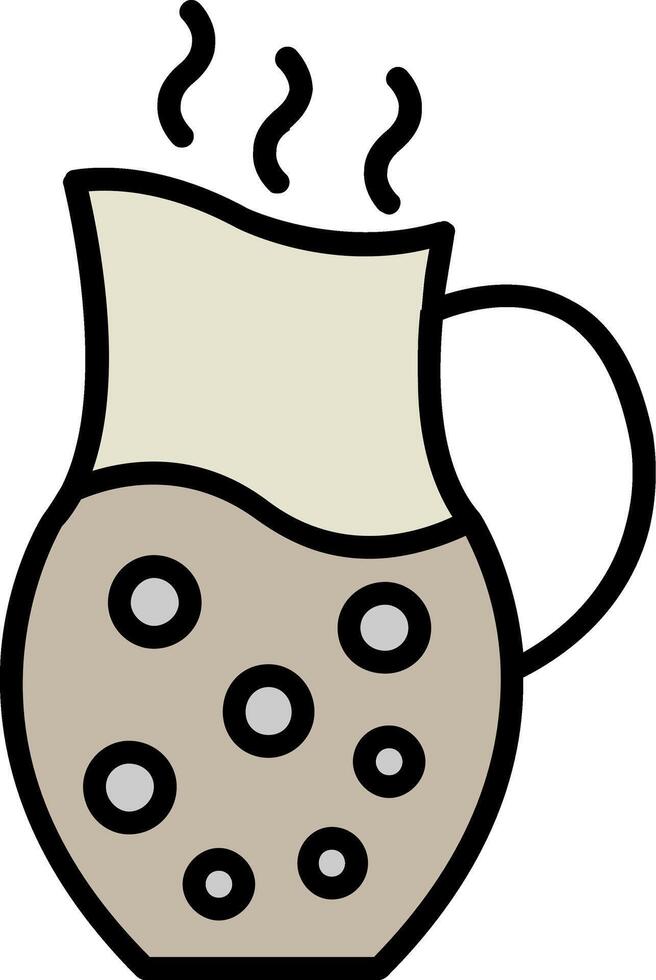 Jug Line Filled Icon vector