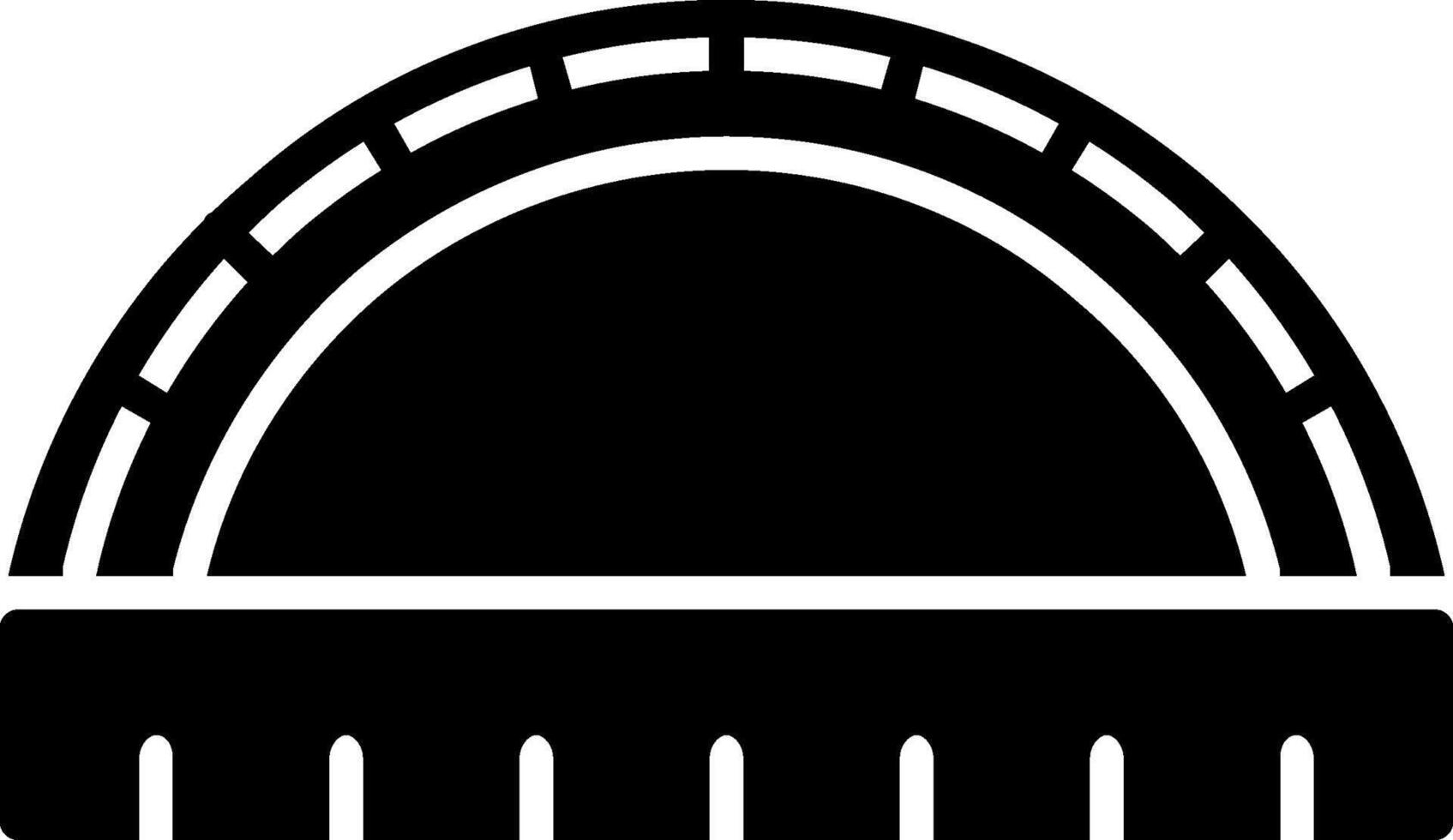 Ruler Glyph Icon vector