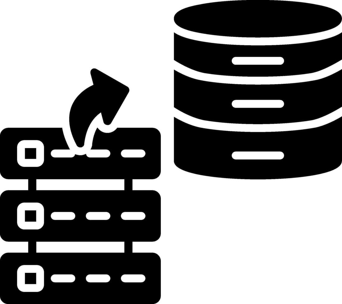 Data Stacks Glyph Icon vector