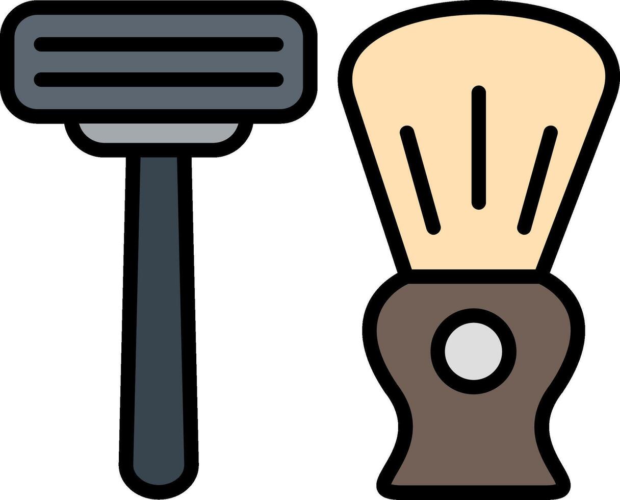 Shaving Line Filled Icon vector