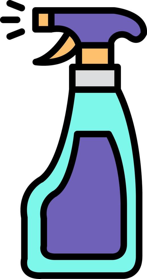 Window Cleaner Line Filled Icon vector
