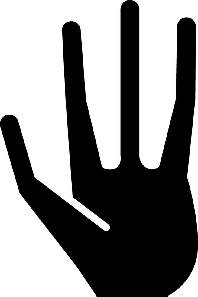 Alien Hand Glyph Icon vector