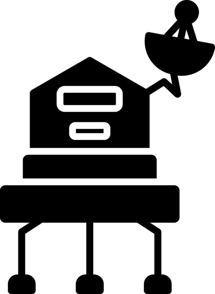 Lander Glyph Icon vector