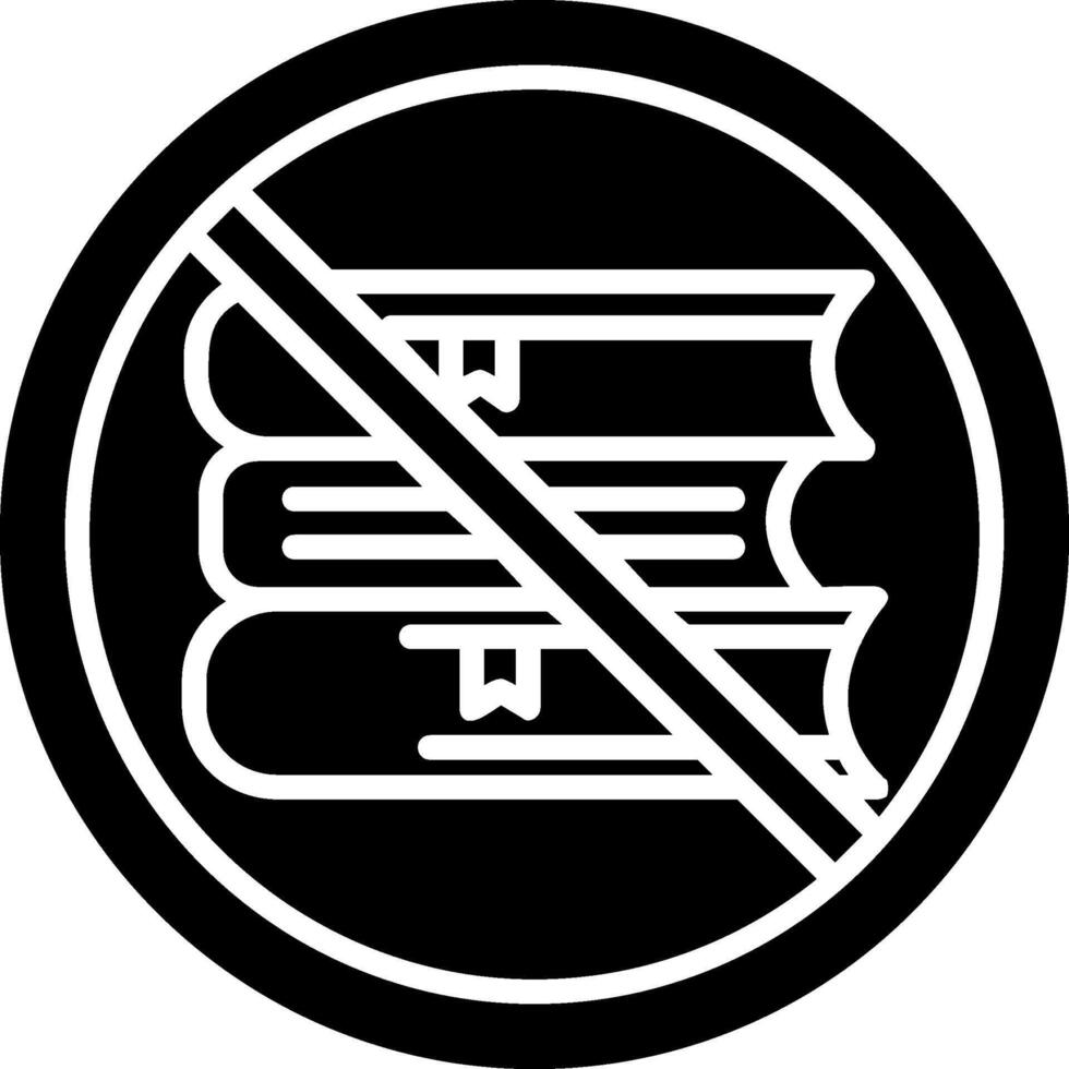 Prohibited Sign Glyph Icon vector