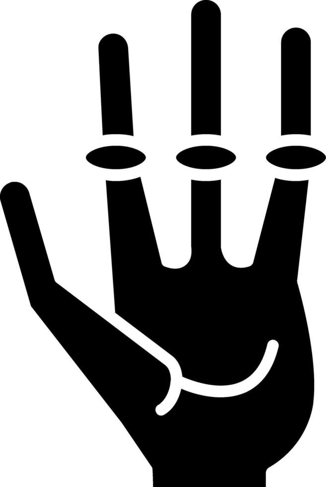 Alien Hand Glyph Icon vector