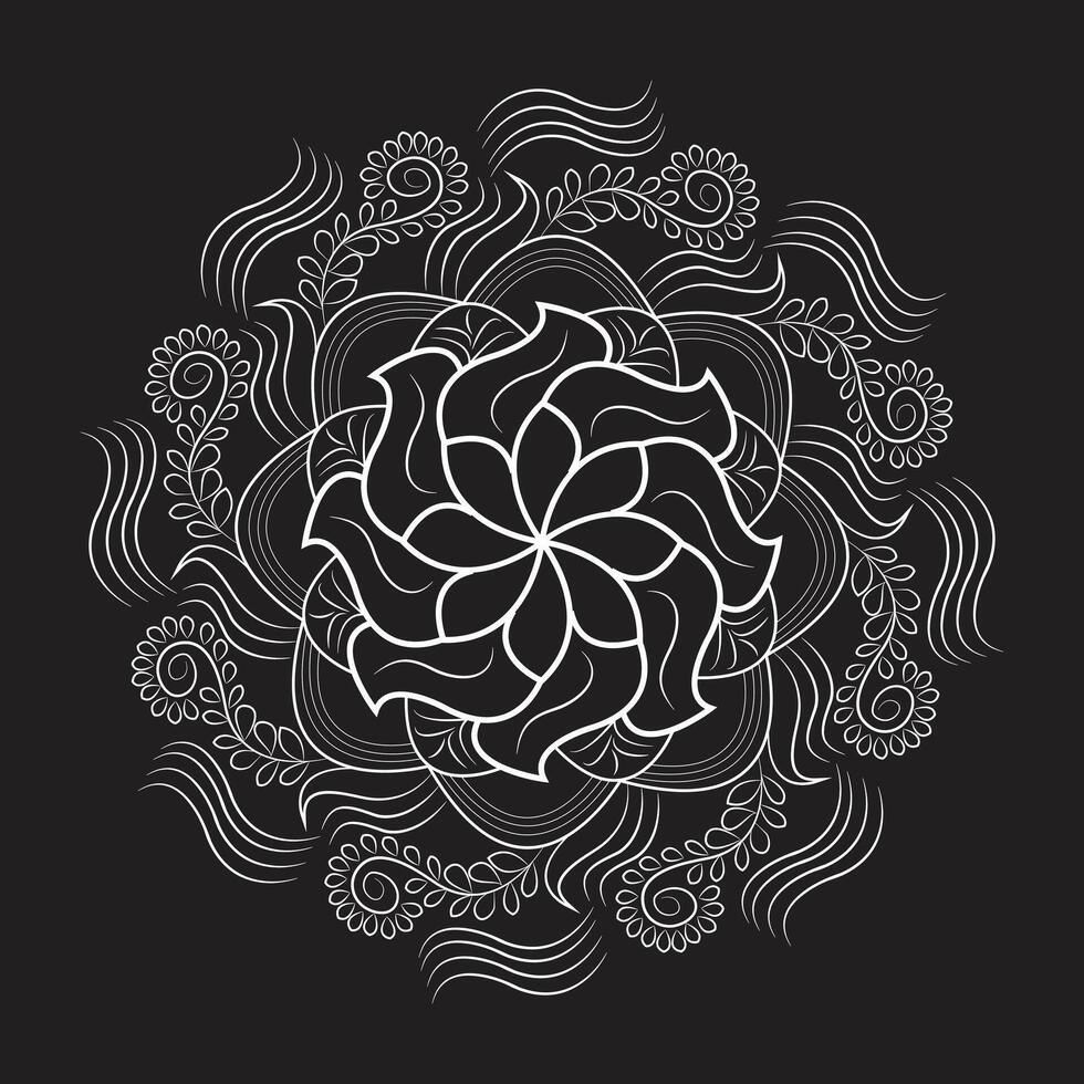 Flower easy circle eps mandala patterns for download vector