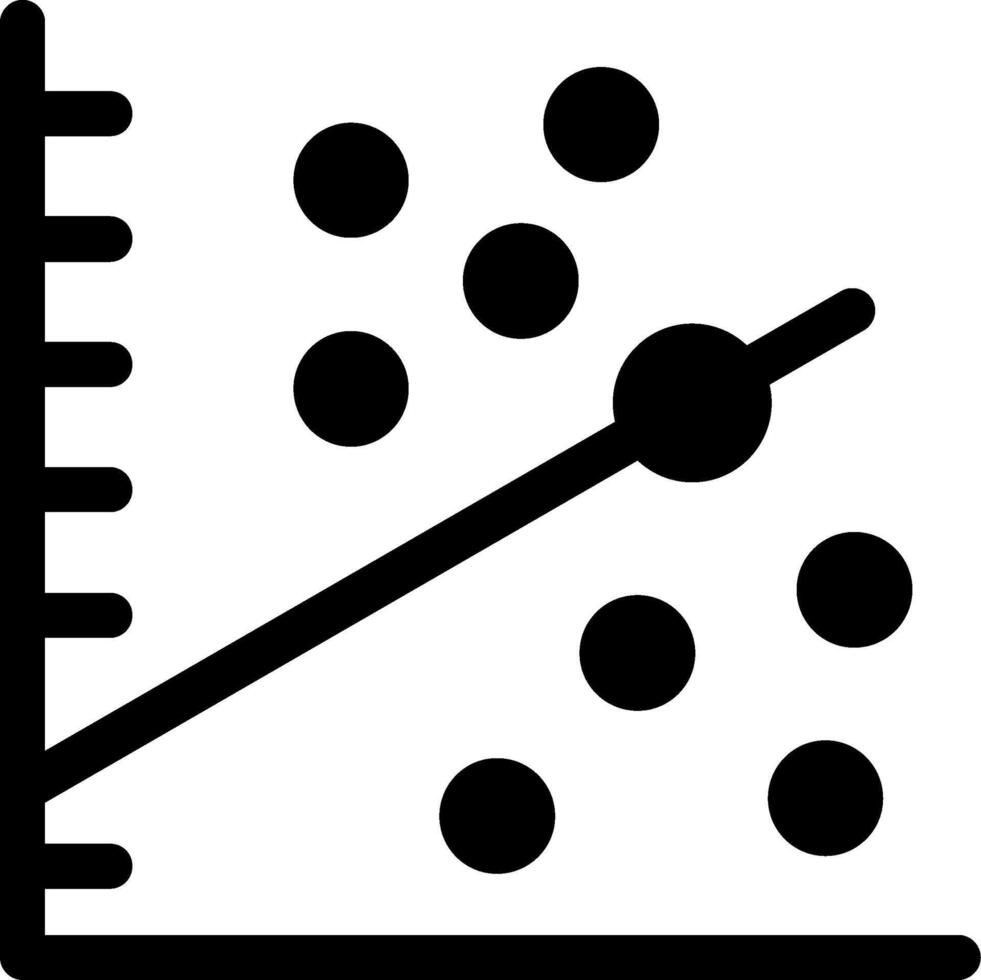 Scatter Graph Glyph Icon vector