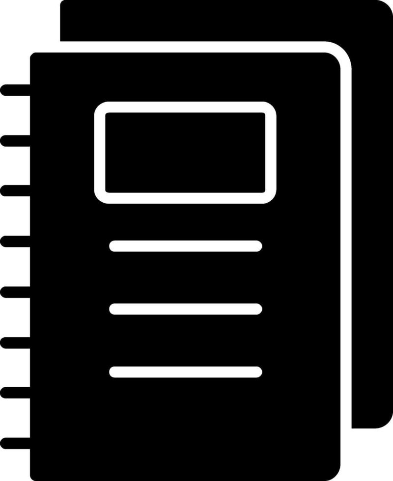 Notebook Glyph Icon vector