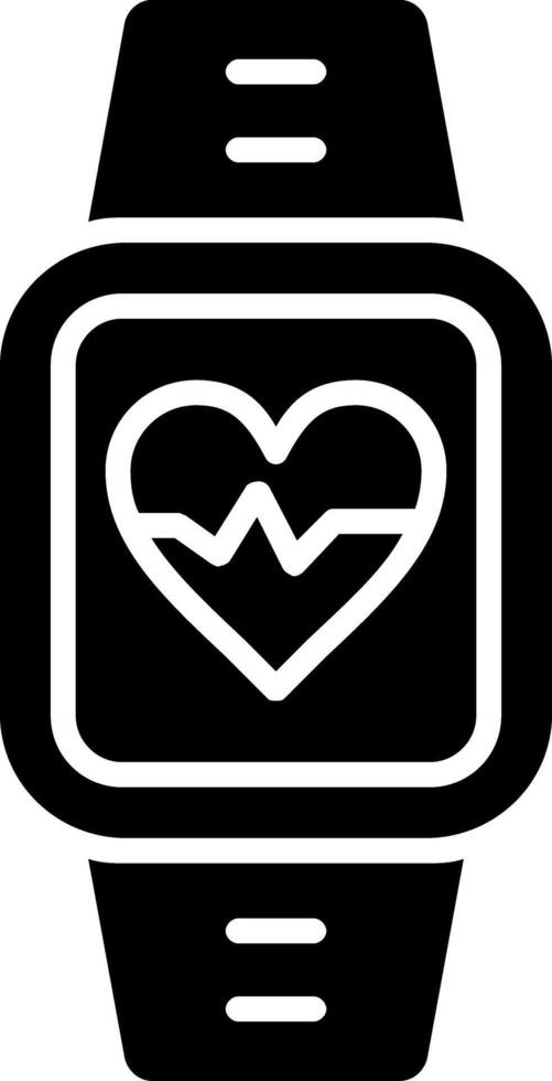 Heart Rate Monitor Glyph Icon vector