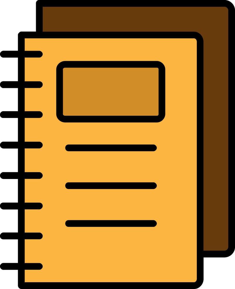 Notebook Line Filled Icon vector