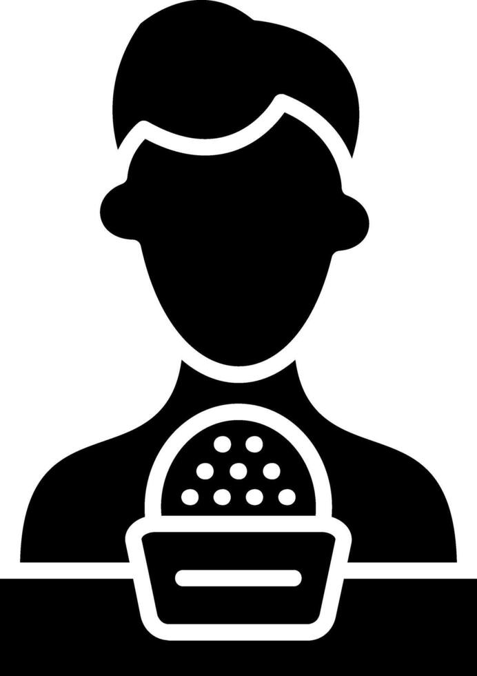 Journalist Glyph Icon vector