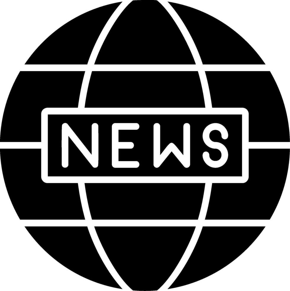 World News Glyph Icon vector