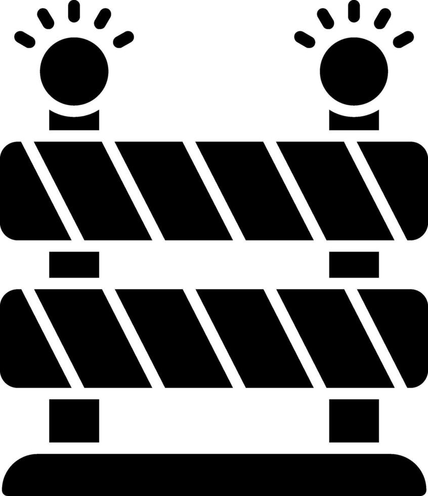 Blockade Glyph Icon vector