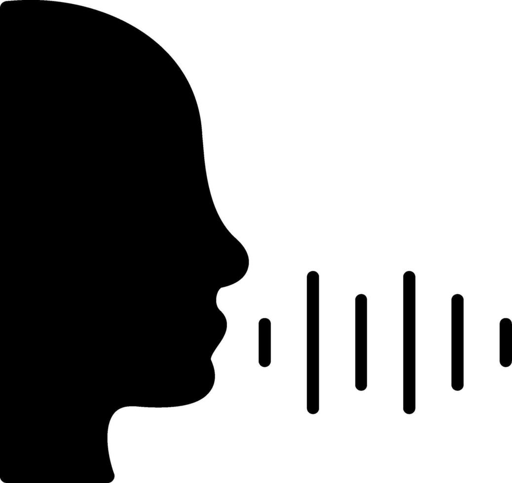 Voice Recording Glyph Icon vector