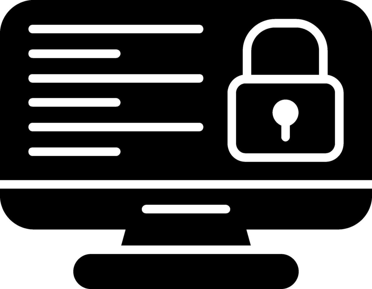 Computer Glyph Icon vector