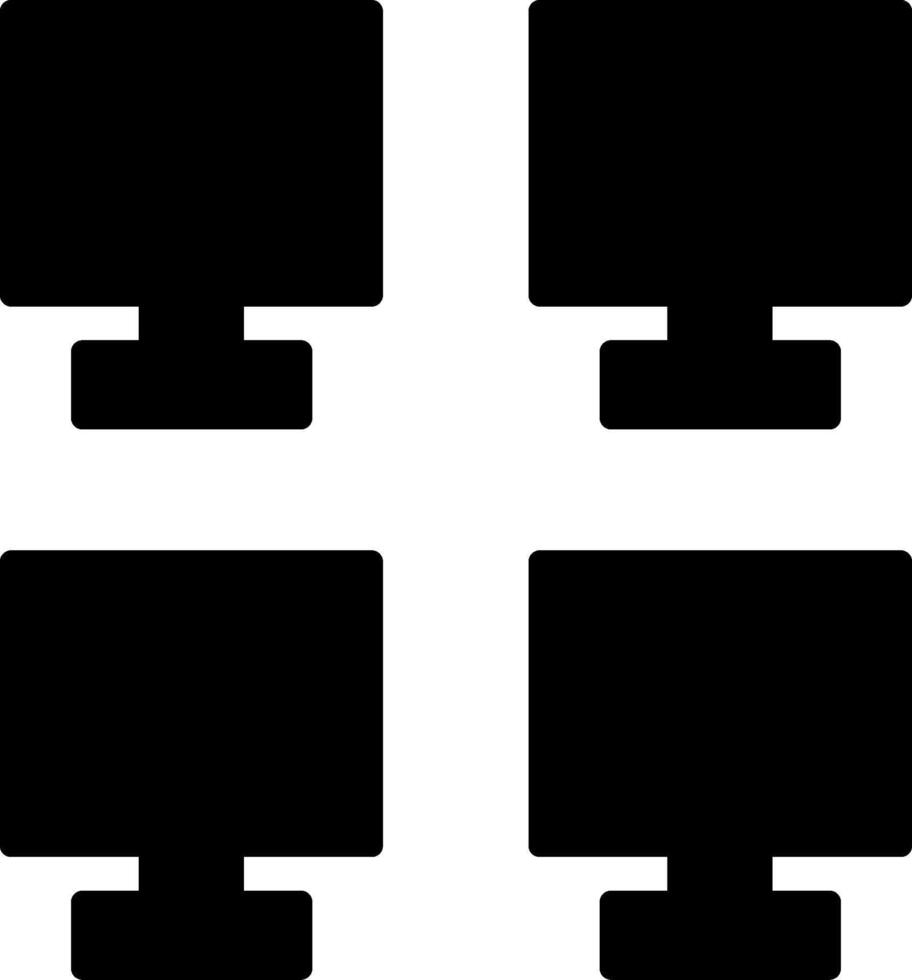 Monitors Glyph Icon vector