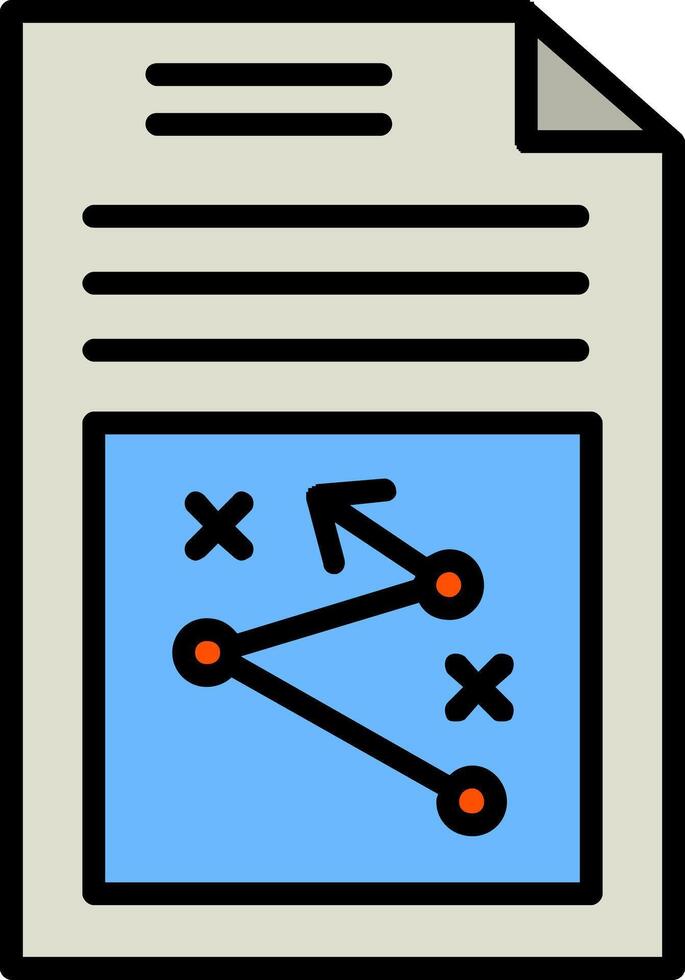 Business Strategy Line Filled Icon vector