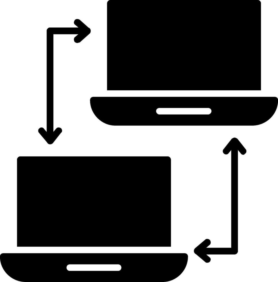 Computer Networking Glyph Icon vector