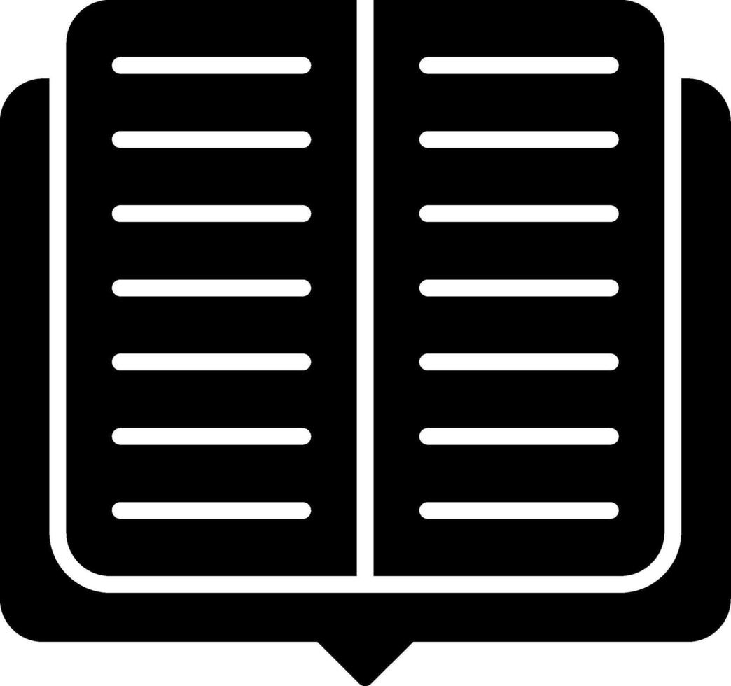 icono de glifo de libro diario vector