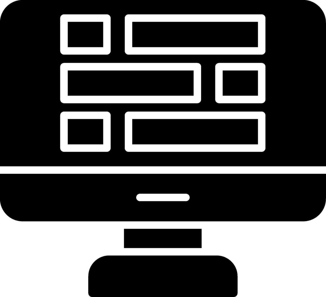 Dashboard Glyph Icon vector
