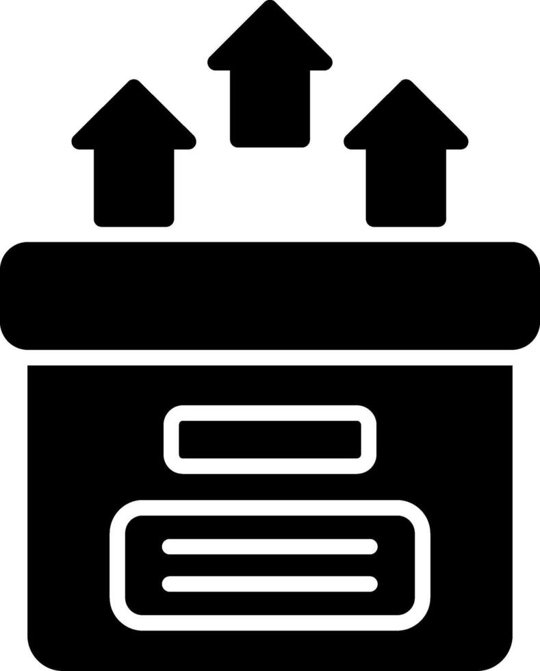 Storage Box Glyph Icon vector