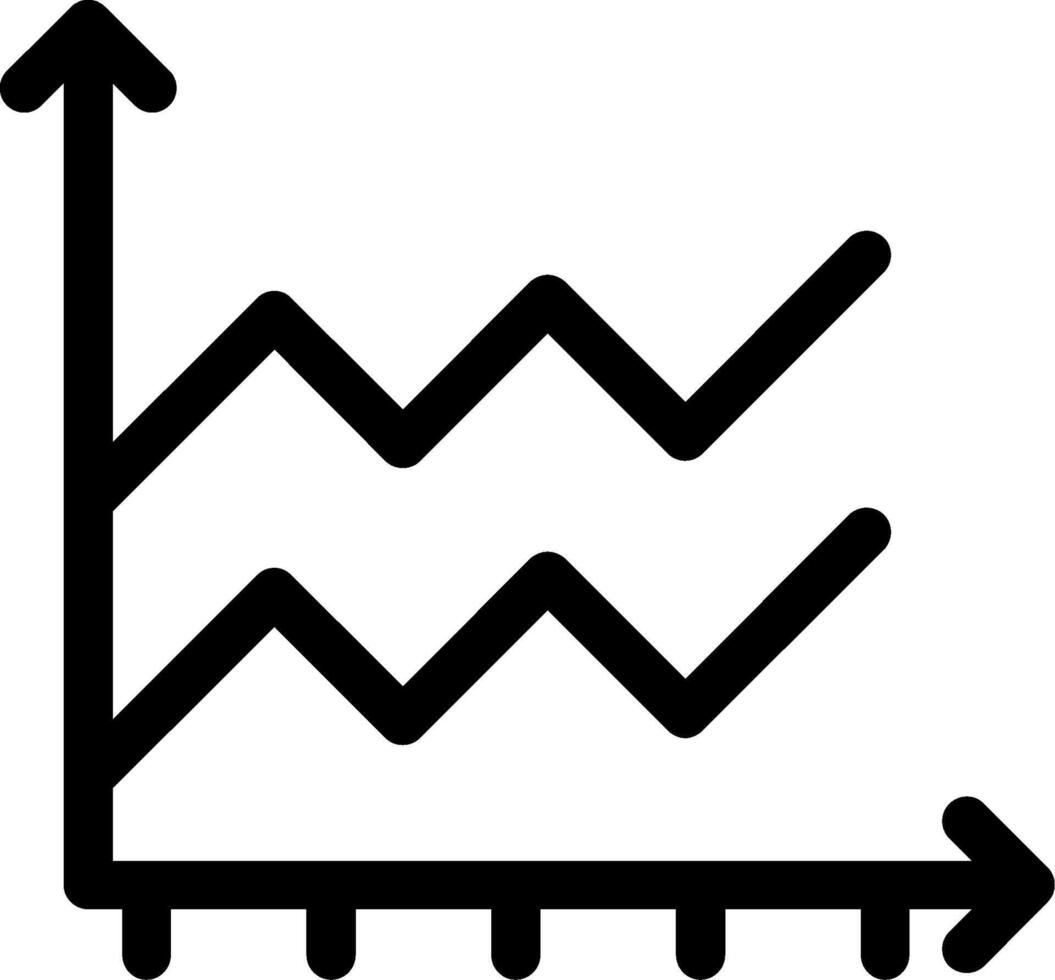 Area Graph Glyph Icon vector