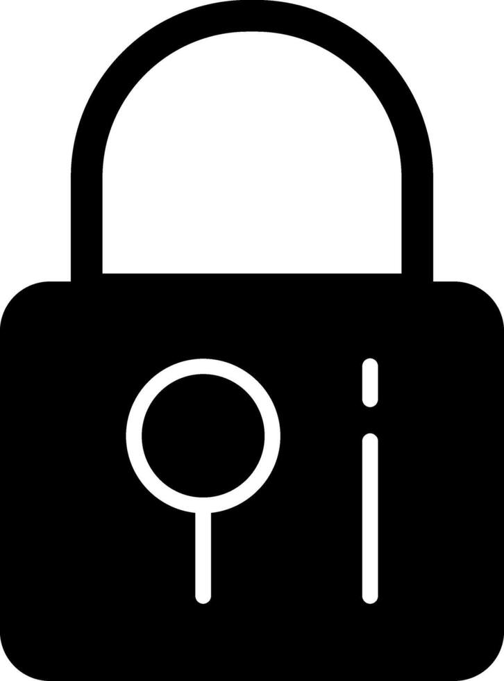 Locked Glyph Icon vector