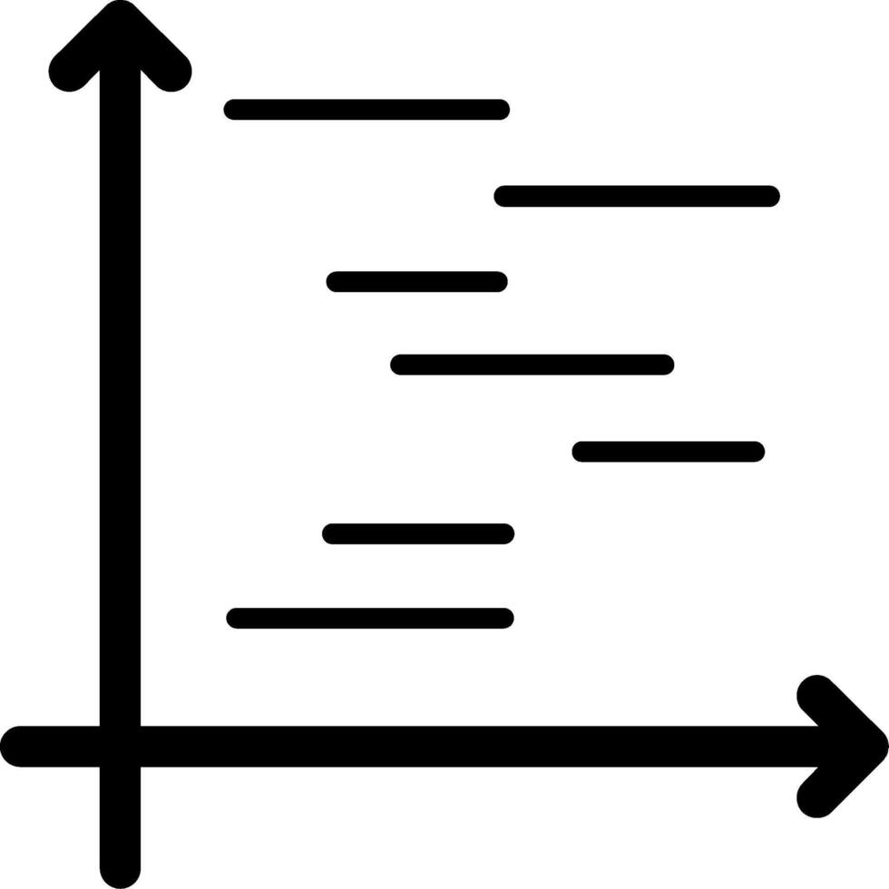 Gnatt Chart Glyph Icon vector