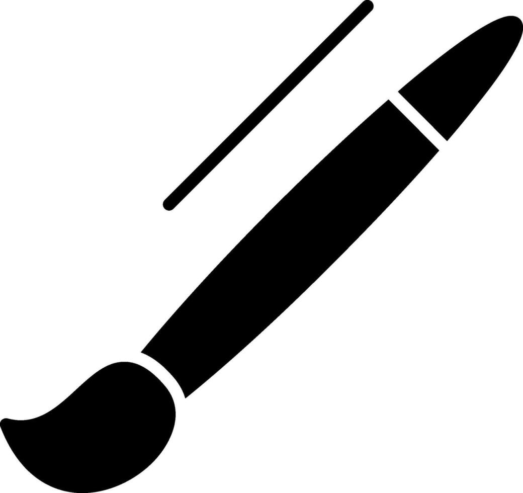 Paint Brush Glyph Icon vector