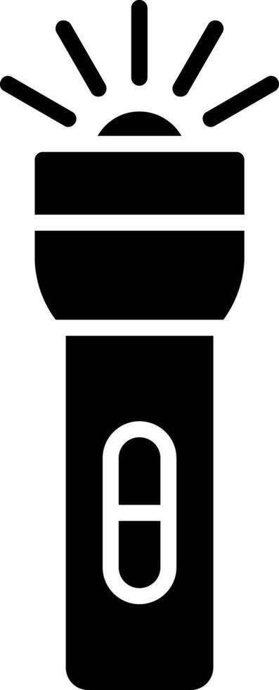 Flashlight Glyph Icon vector