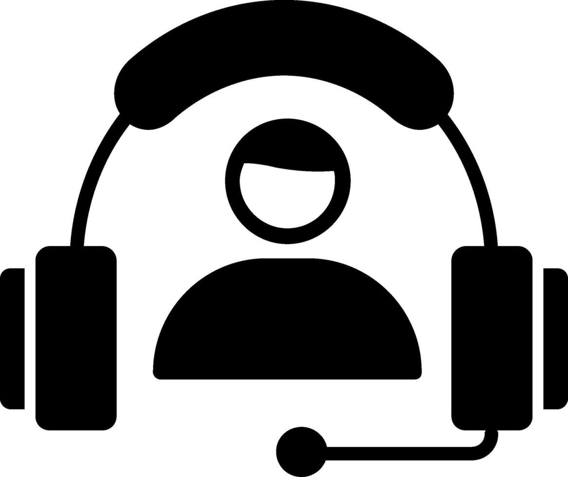 Call Center Glyph Icon vector