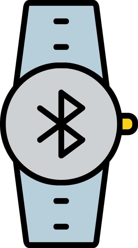 Bluetooth Line Filled Icon vector
