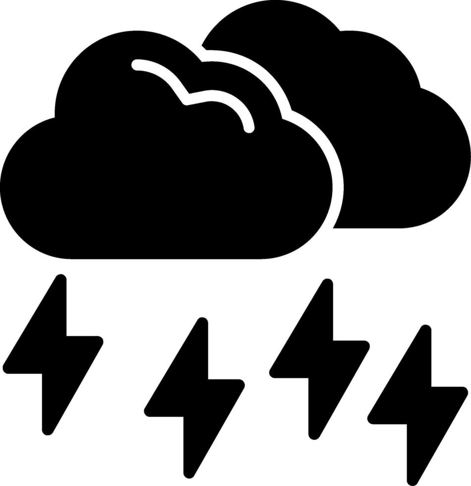 Rain Glyph Icon vector