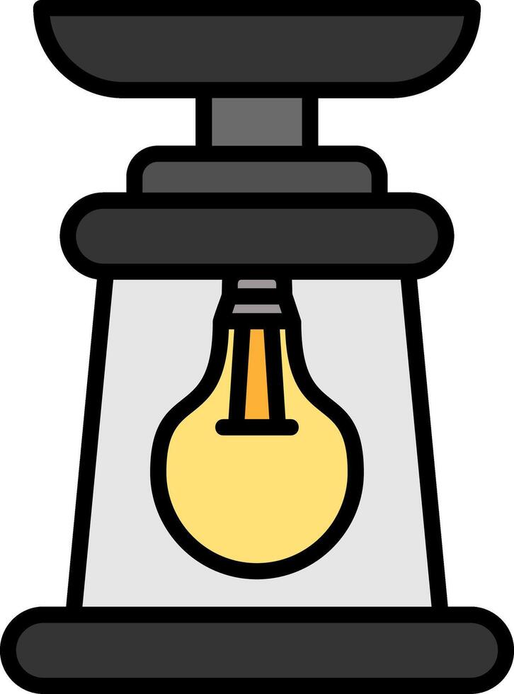 Lantern Line Filled Icon vector