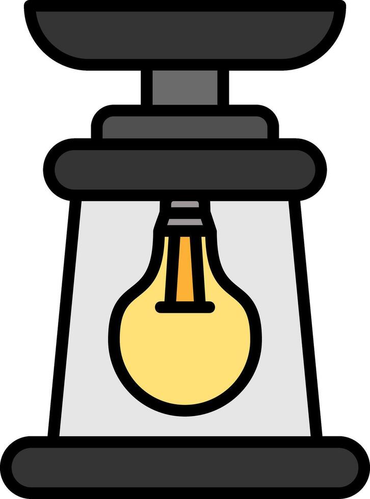 Lantern Line Filled Icon vector