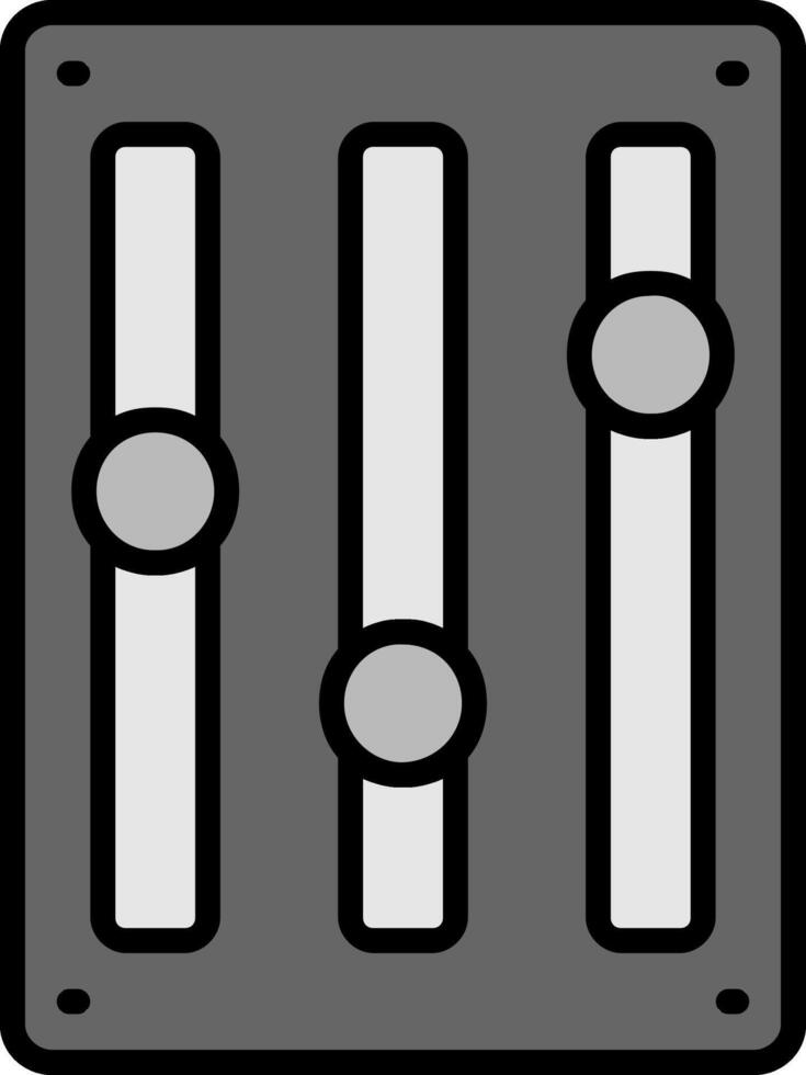Music Adjust Line Filled Icon vector