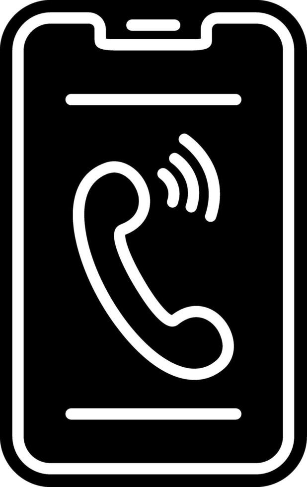 Phone Glyph Icon vector