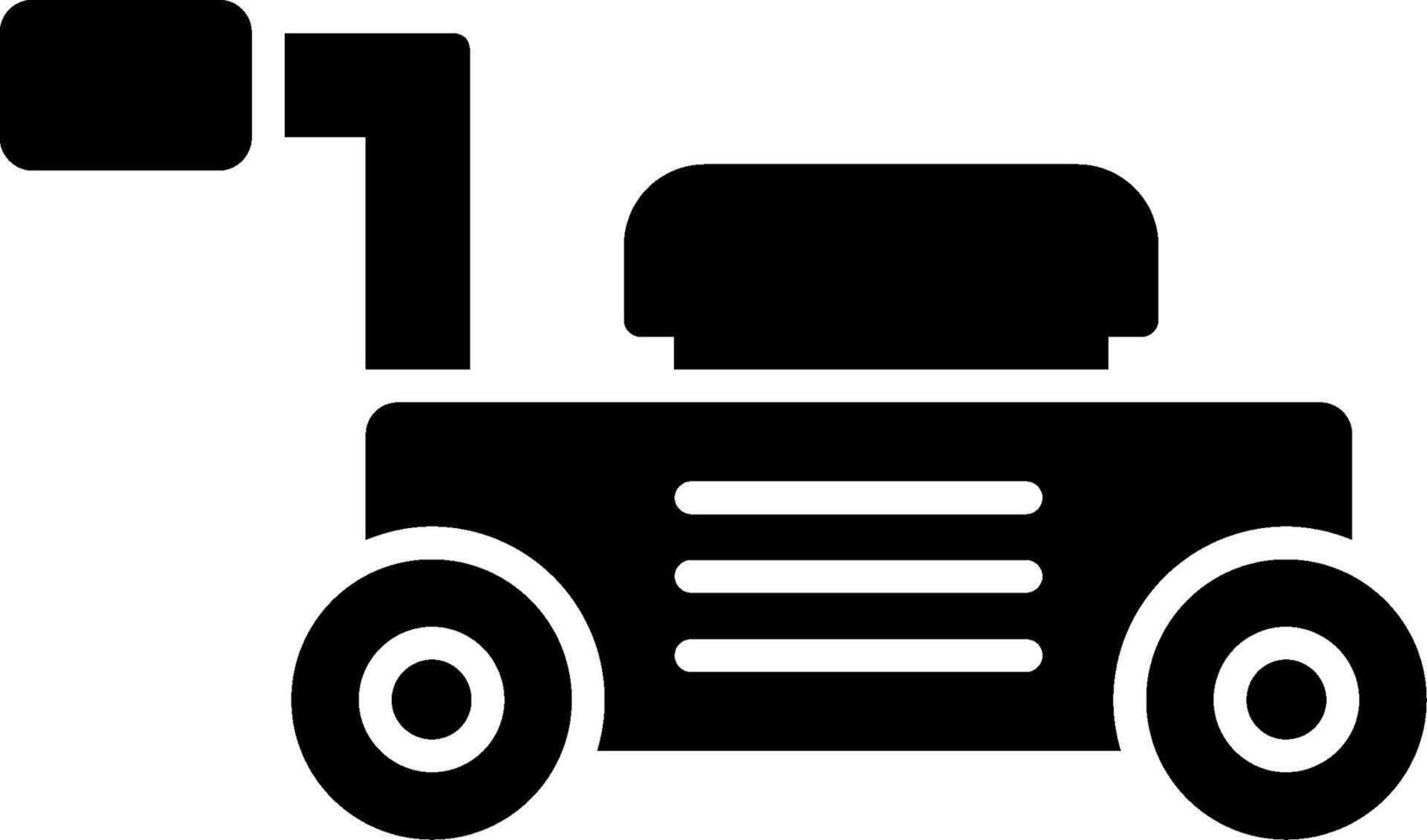 Lawn Mower Glyph Icon vector