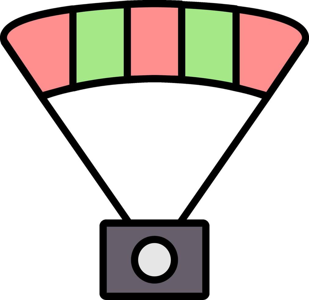 Paragliding Line Filled Icon vector