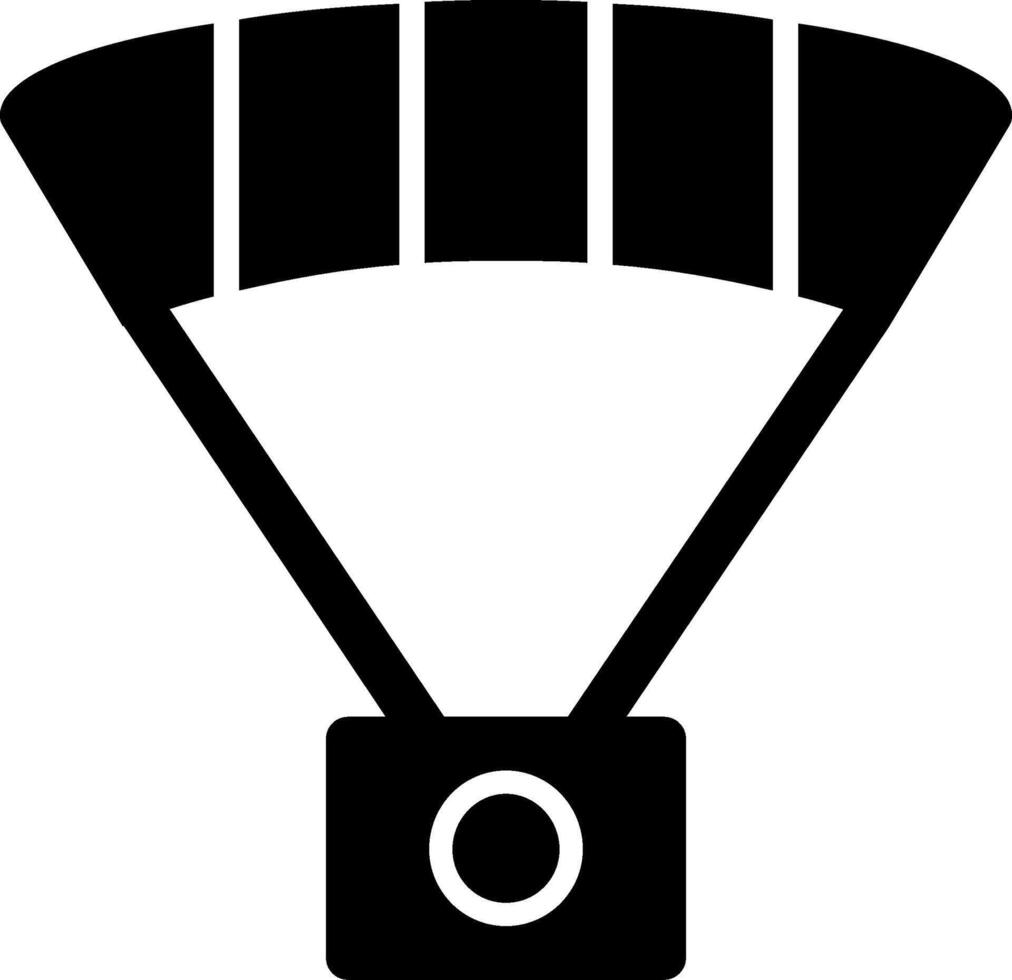 parapente glifo icono vector