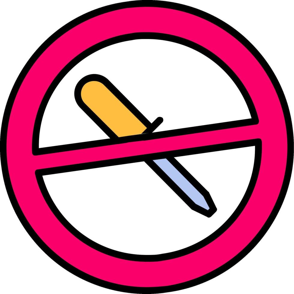 No Screwdriver Line Filled Icon vector