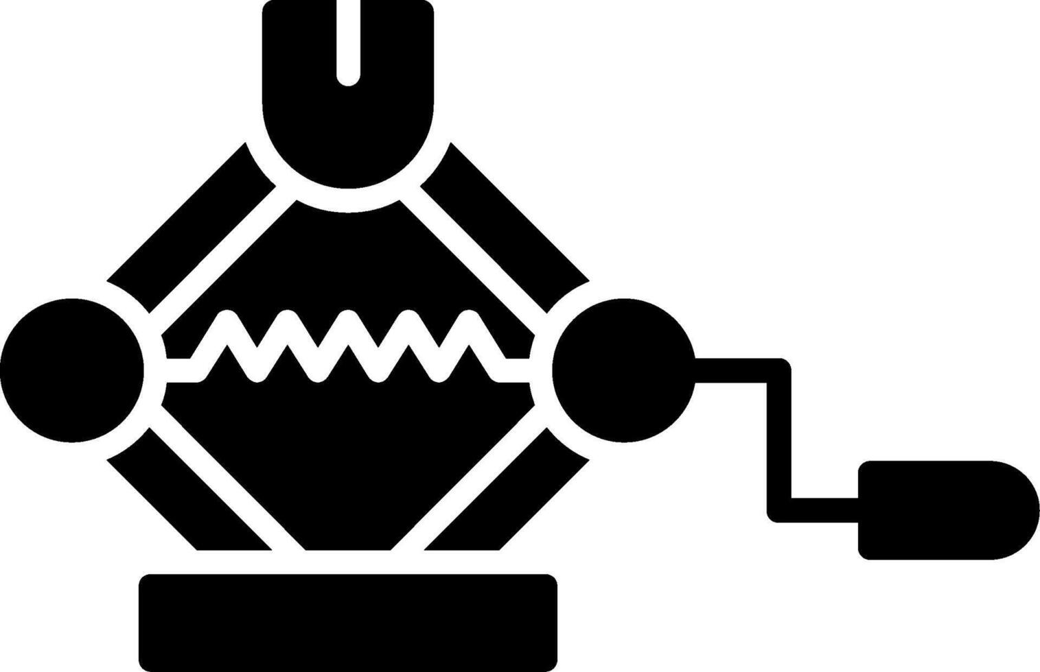 Car Jack Glyph Icon vector