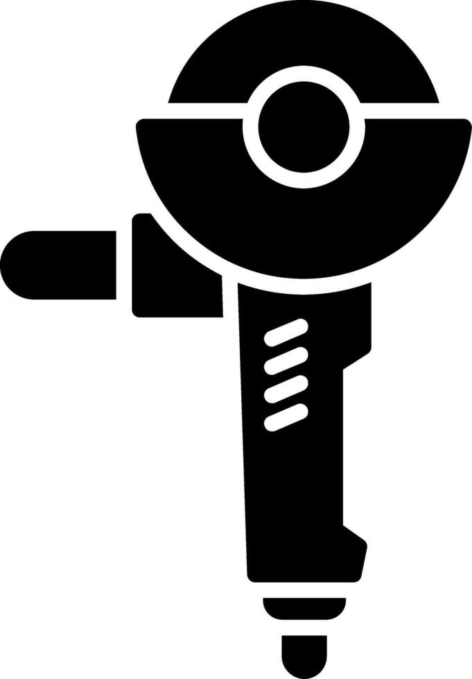 Angle Grinder Glyph Icon vector