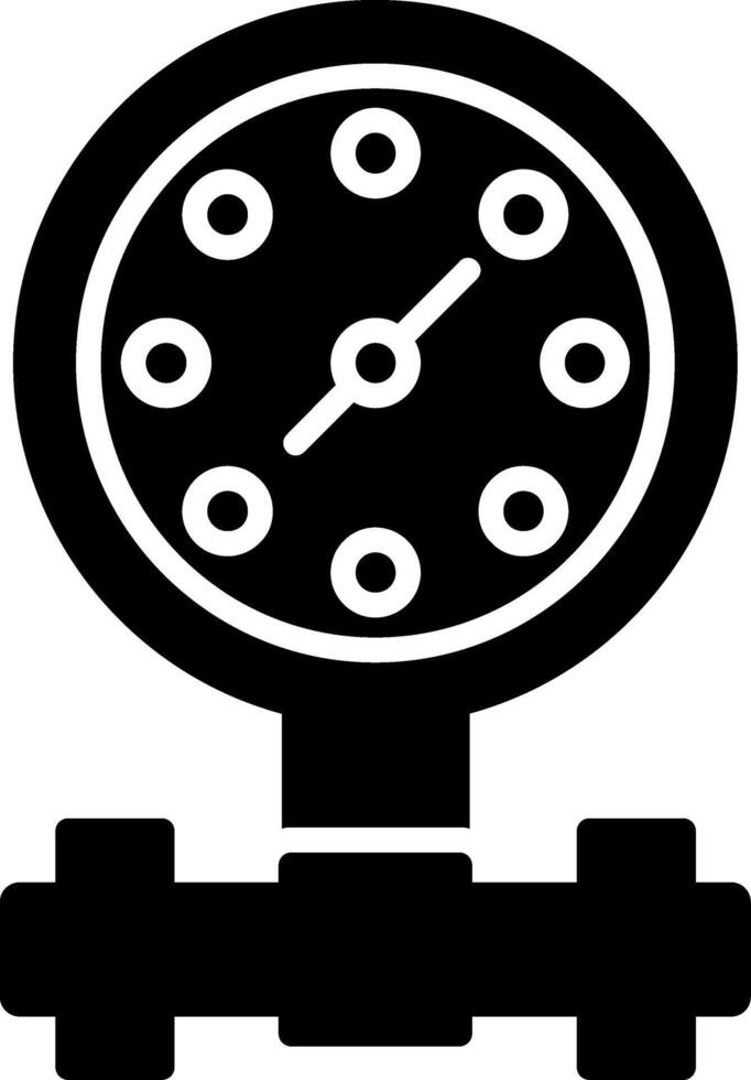 Pressure Gauge Glyph Icon vector