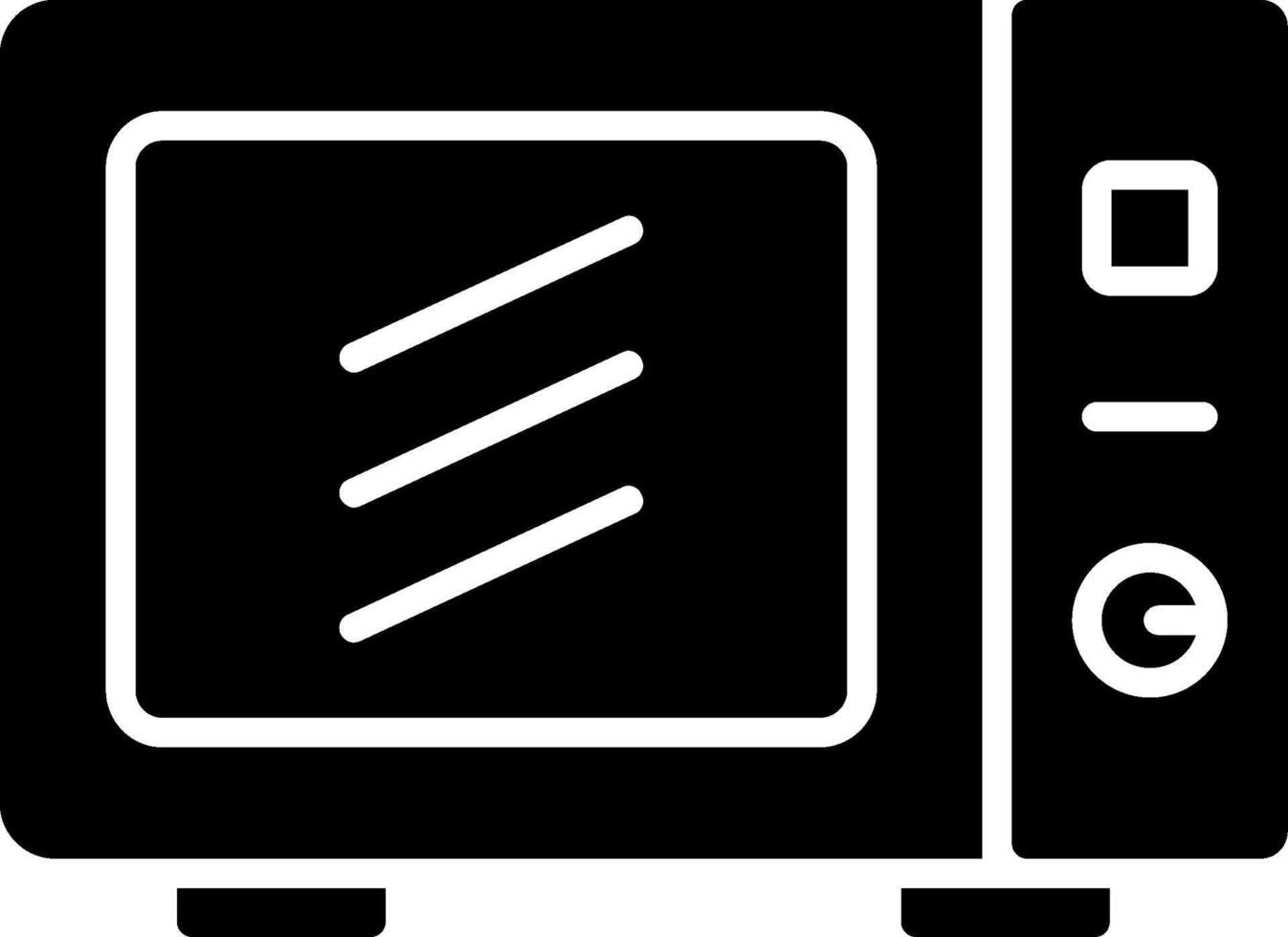 Microwave Glyph Icon vector