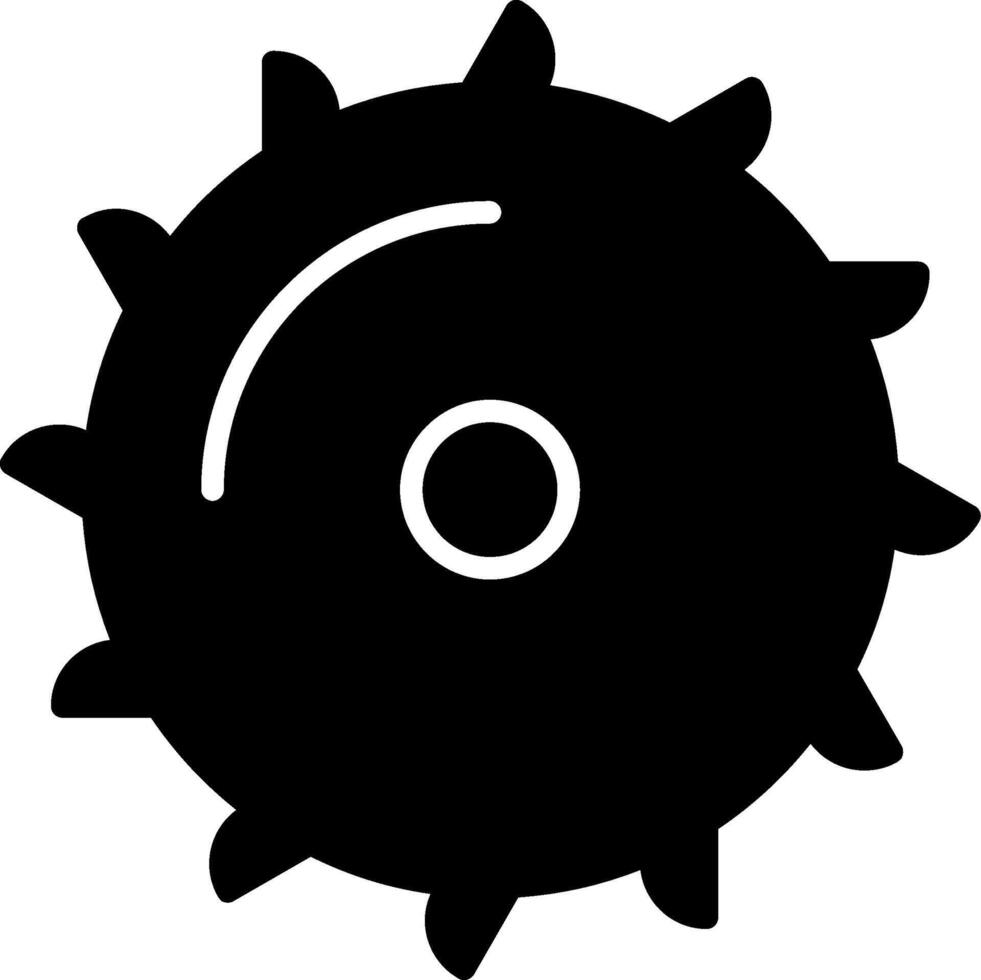 Saw Blade Glyph Icon vector