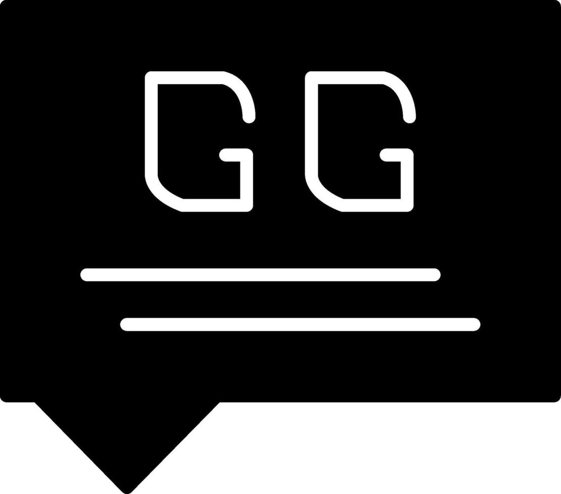 Message Glyph Icon vector
