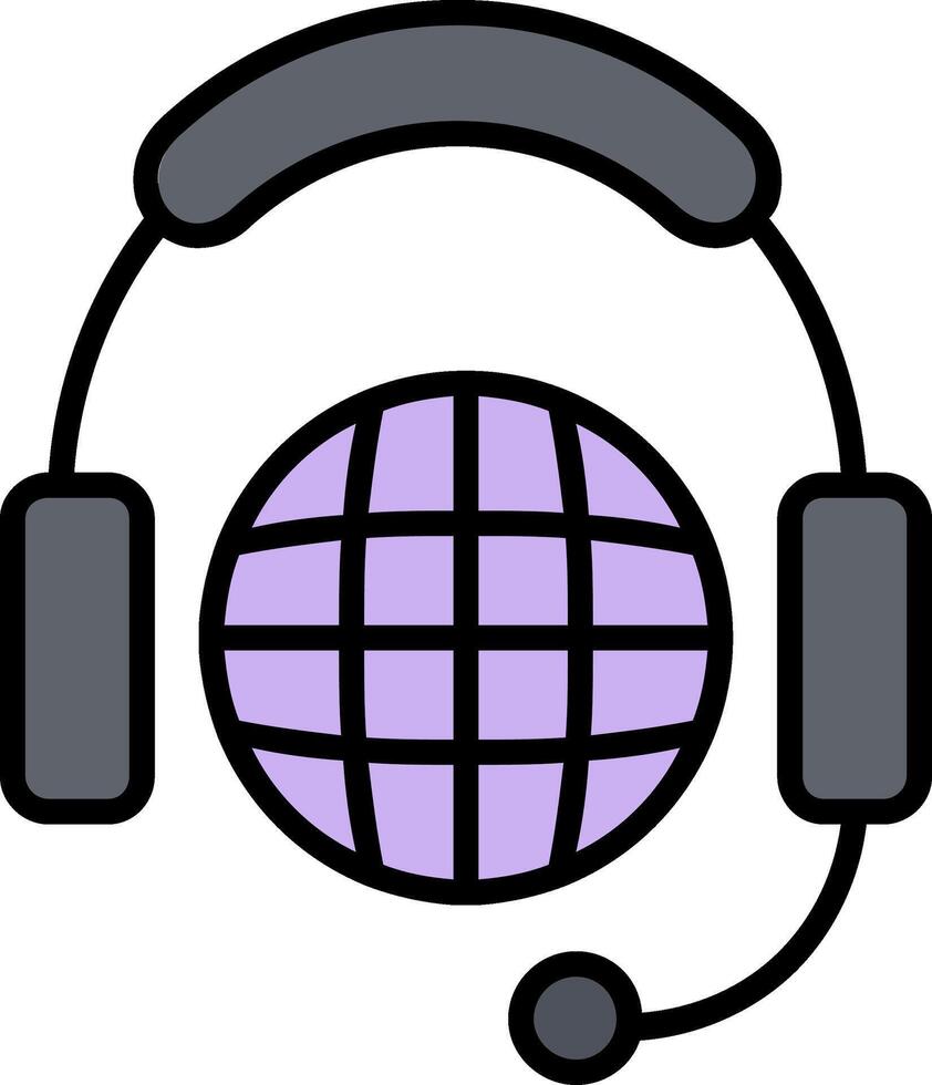Internet Line Filled Icon vector