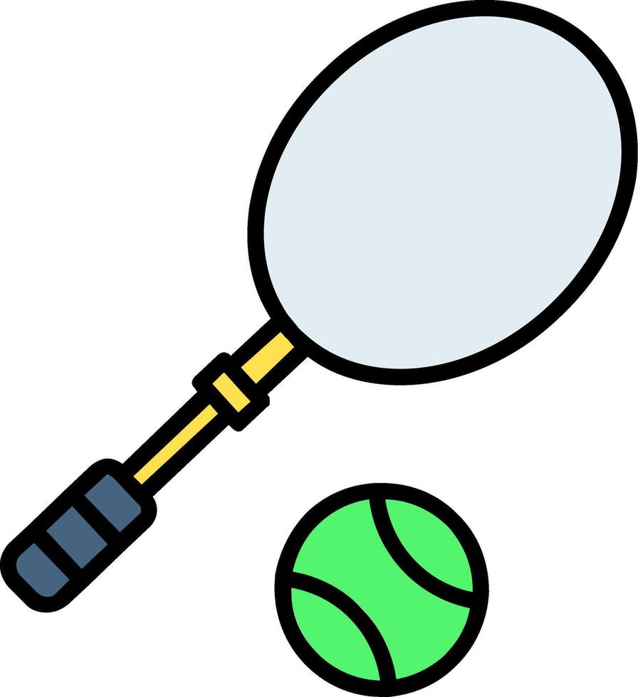 Tennis Line Filled Icon vector